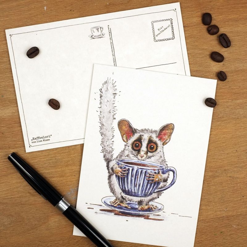 Postkarte "Kaffeelori"