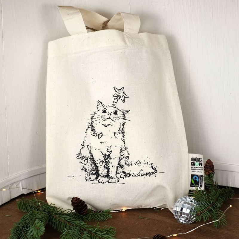 Kindertasche "Weihnachtskatze"