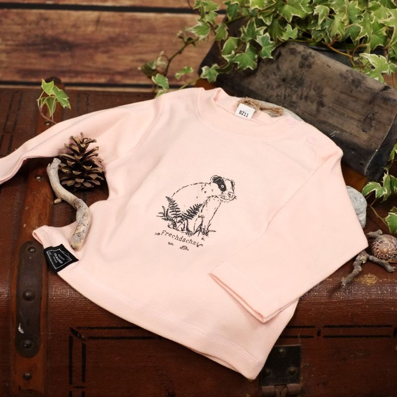 Baby-Longsleeve Baby-Longsleeve "Frechdachs" Rosa