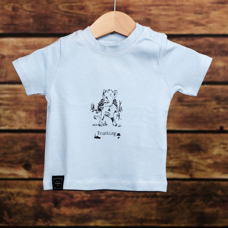 Baby-T-Shirt Baby-T-Shirt "Frischling" Hellblau