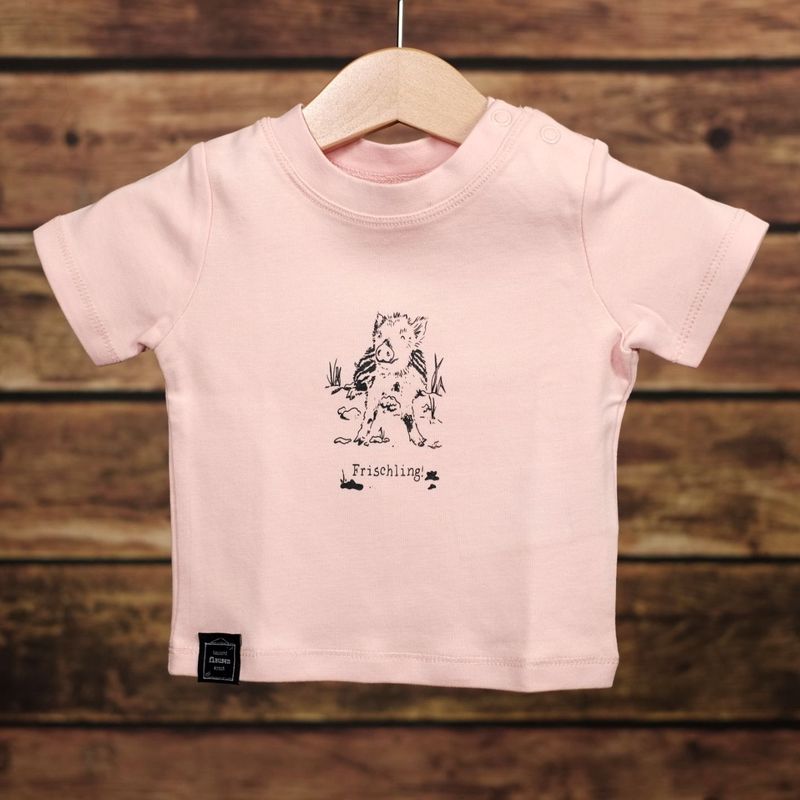 Baby-T-Shirt Baby-T-Shirt "Frischling" Rosa