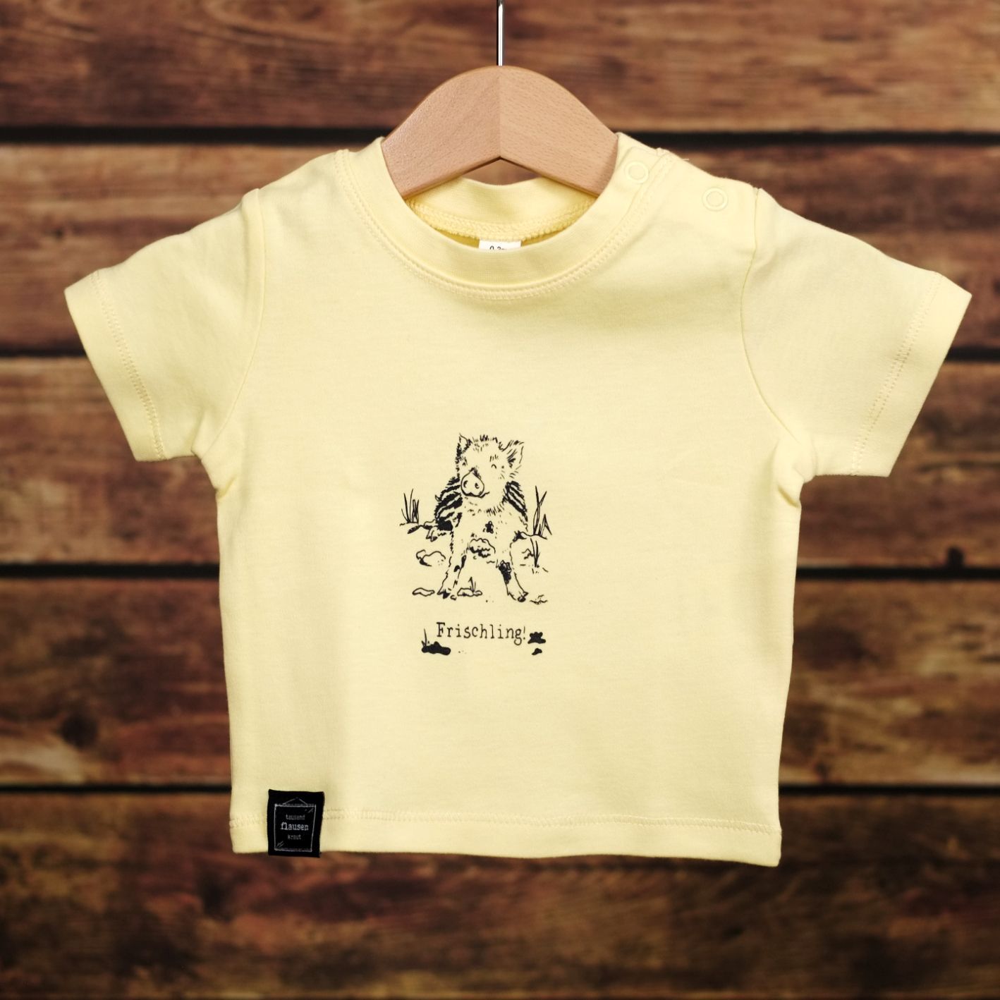 Baby-T-Shirt "Frischling" Hellgelb