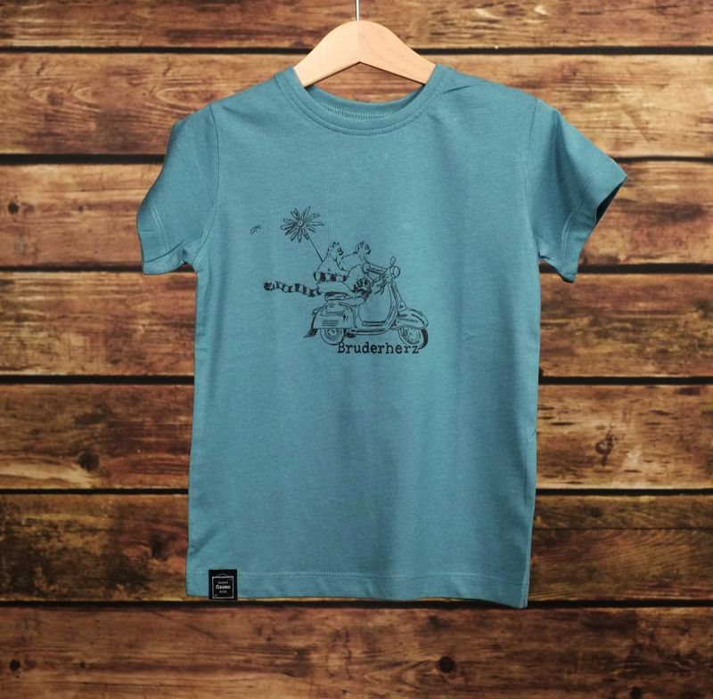 Kids Short Sleeve T-Shirt Kids Short Sleeve T-Shirt "Bruderherz" Teal
