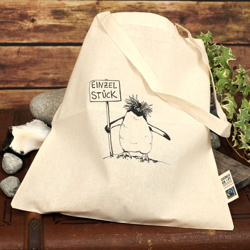 Bio-Baumwoll-Tragetasche Bio-Baumwoll-Tragetasche "Einzelstück"
