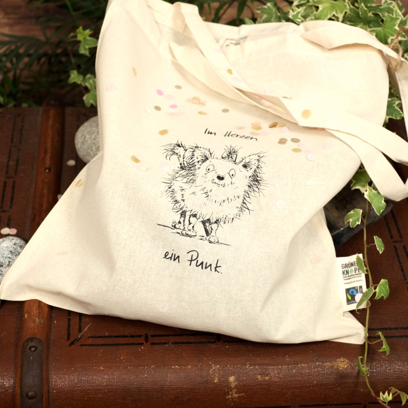 Bio-Baumwoll-Tragetasche Bio-Baumwoll-Tragetasche "Punk"