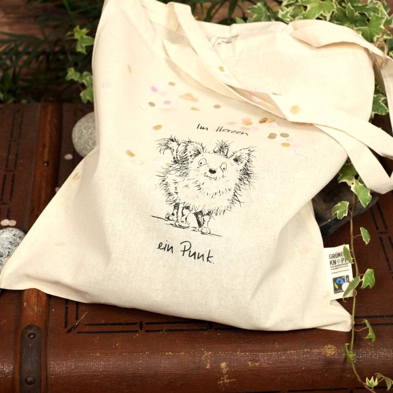 Bio-Baumwoll-Tragetasche Bio-Baumwoll-Tragetasche "Punk"