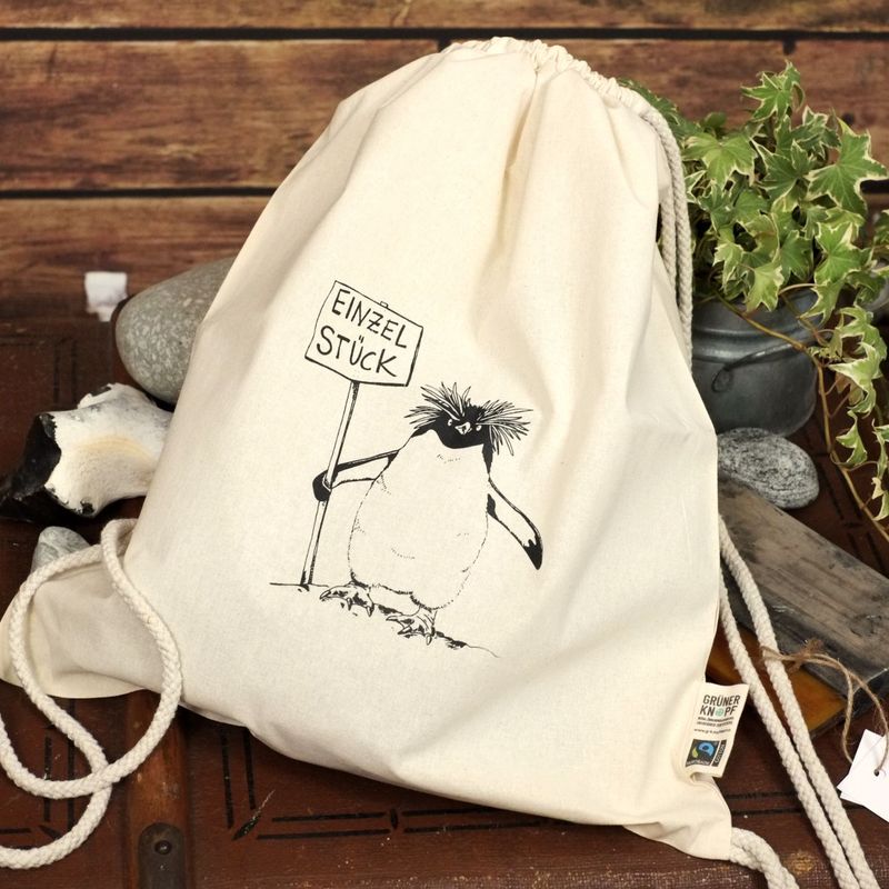 Bio-Baumwoll-Turnbeutel Bio-Baumwoll-Turnbeutel "Einzelstück"