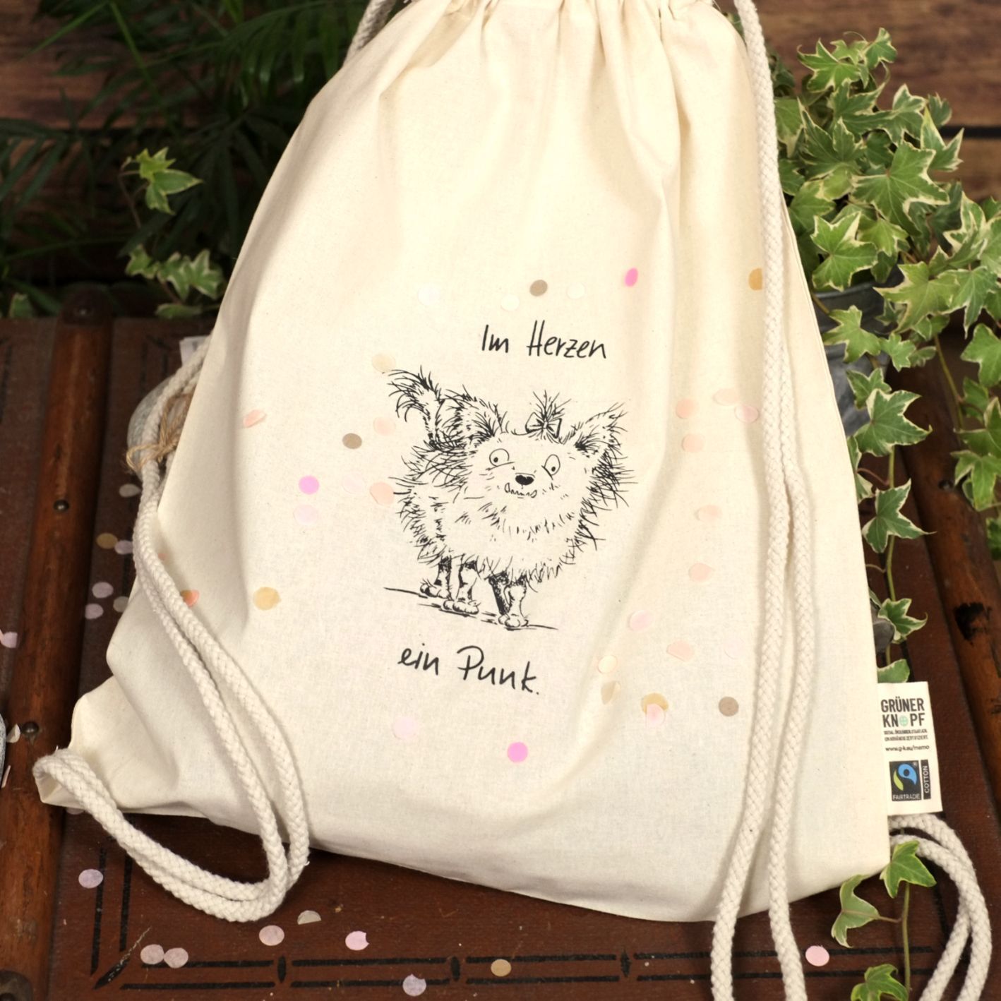 Bio-Baumwoll-Turnbeutel "Punk"