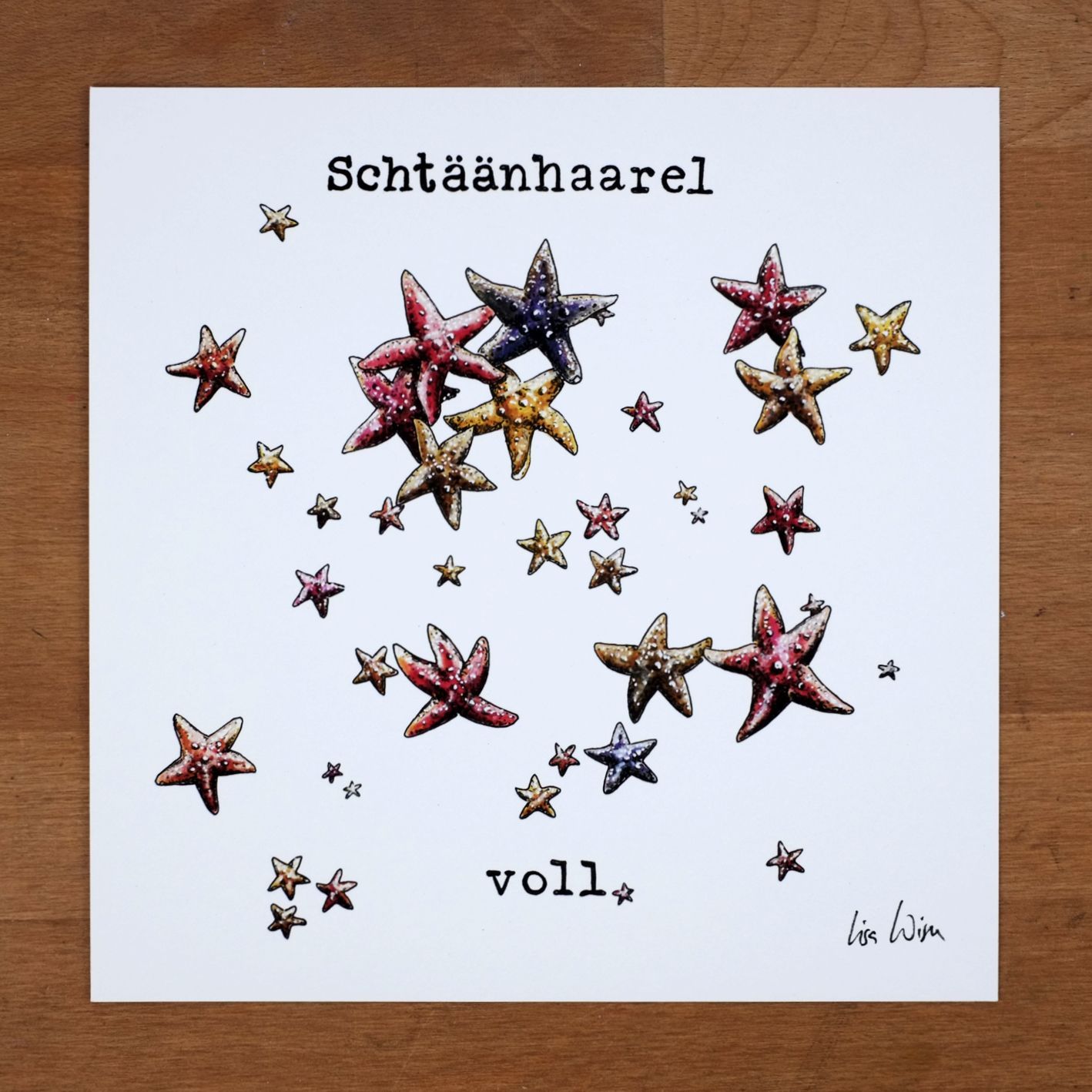 Handsignierter Kunstdruck Handsignierter Kunstdruck "Seesternhagel" aus der Serie "Kölsche Fische"