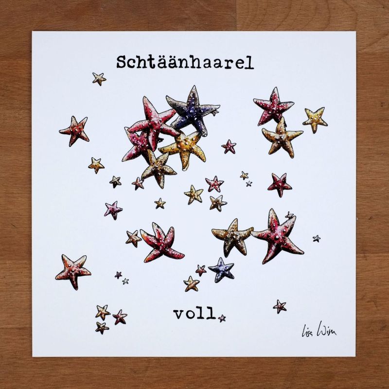 Handsignierter Kunstdruck Handsignierter Kunstdruck "Seesternhagel" aus der Serie "Kölsche Fische"
