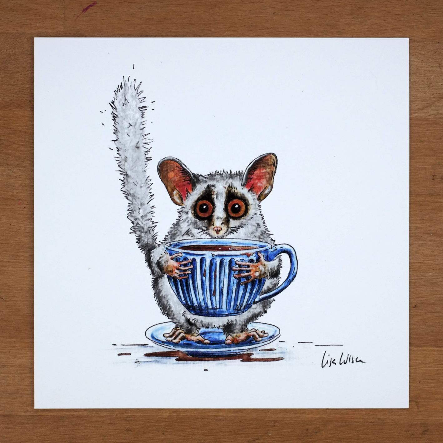 Handsignierter Kunstdruck Handsignierter Kunstdruck "Kaffeelori"