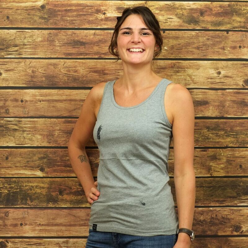 Ladies Organic Tank Top Ladies Organic Tank Top "Federn" Sports Grey