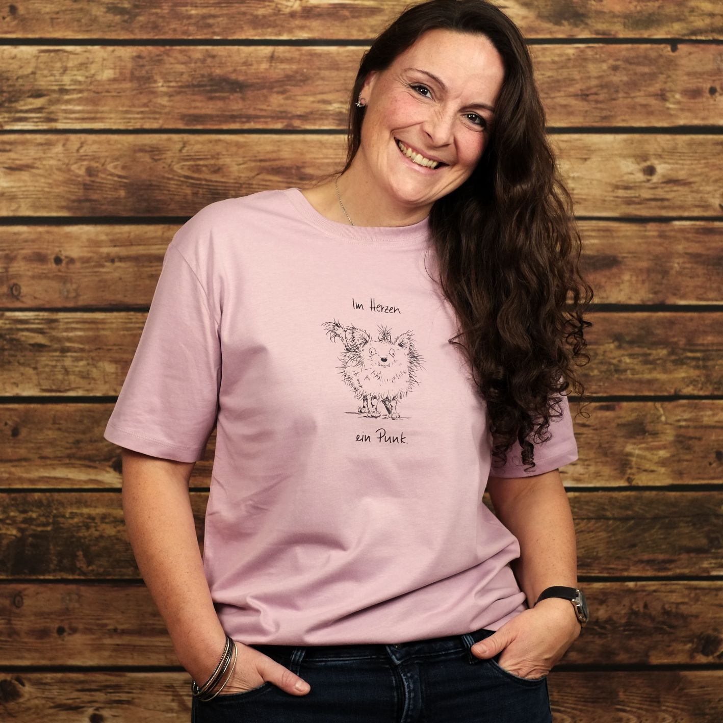 Unisex Organic T-Shirt "Punk" Purple Rose