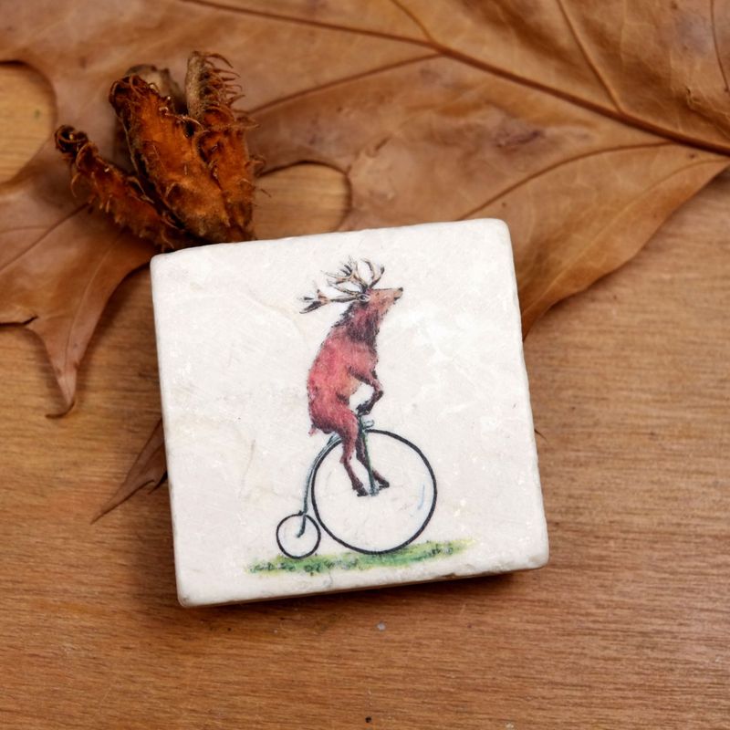 Magnet Magnet "Hochrad-Hirsch" aus der Serie "Radtypen"