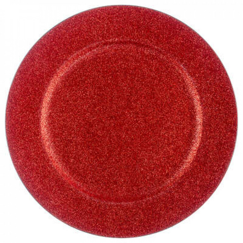 Assiette de présentation rouge 33cm