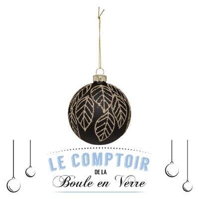 Boule Noir et paillettes