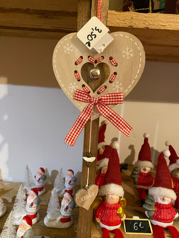 Coeur en bois vichy