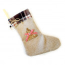 Chaussette de noël jute