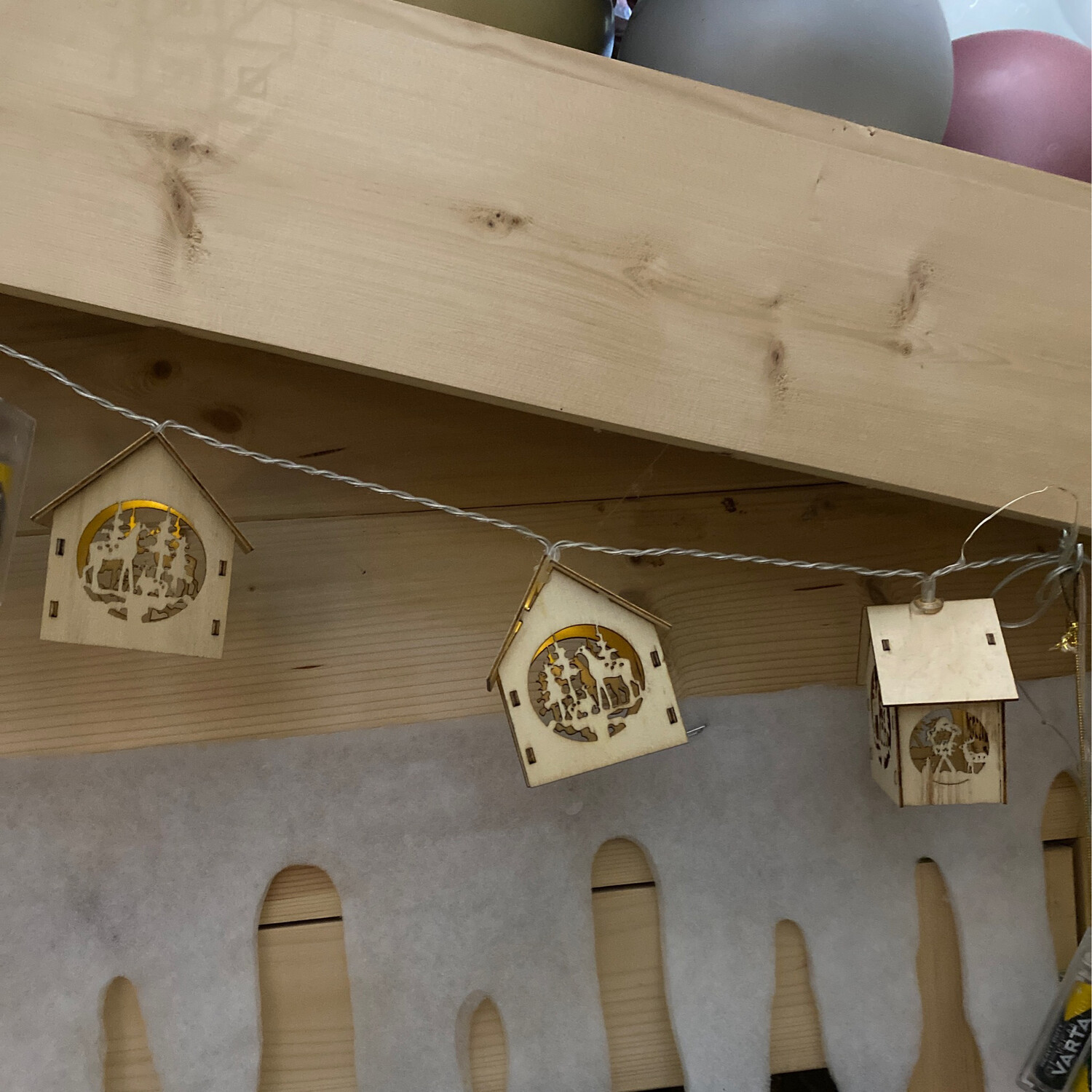 Guirlande Maison bois à Led