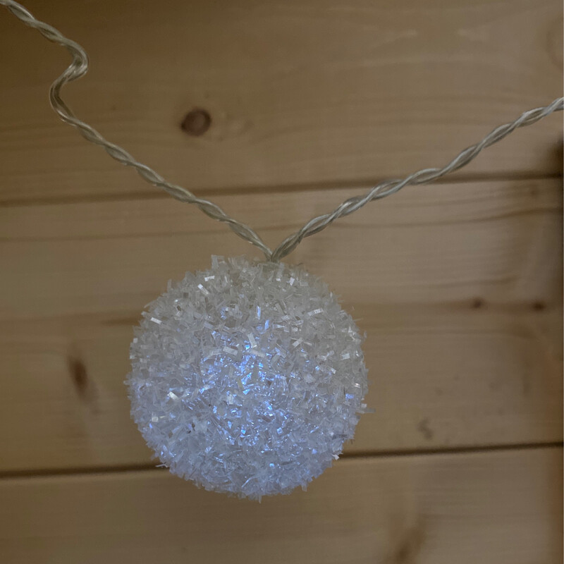 Guirlande led boules de neige