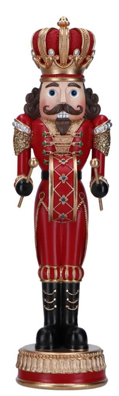Casse noisette rouge et or 35cm TAMBOUR