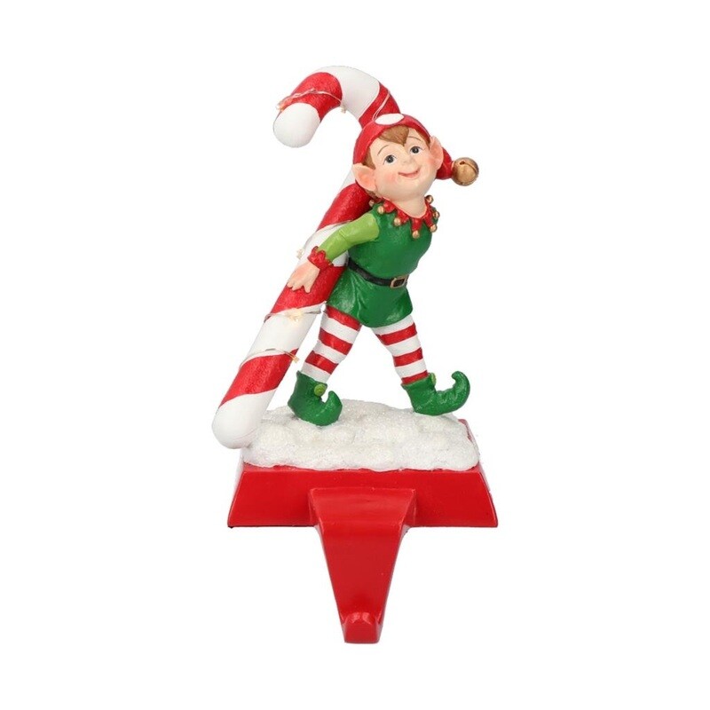 Lutin sucre d'orge porte chaussettes à LED