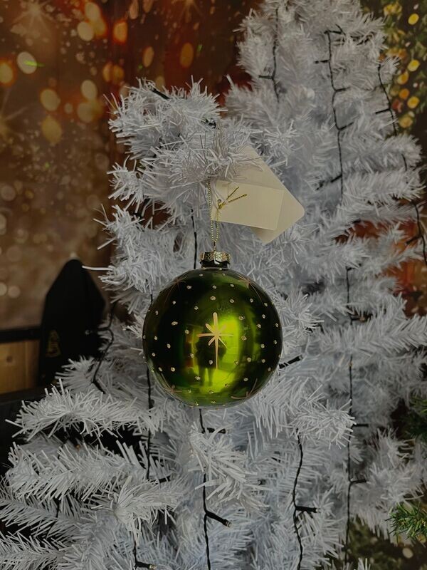 boule vert et or effet miroir