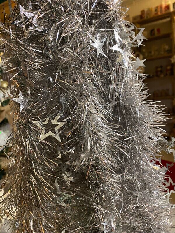 Guirlande étoiles grise de noël