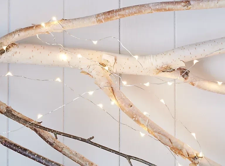 Guirlande led à pile intérieur / extérieur blanc froid et Timer