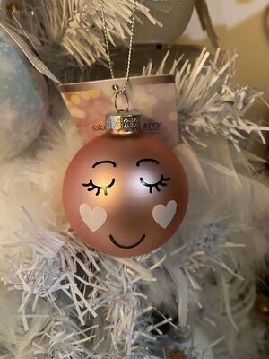 Boule de noël or rose