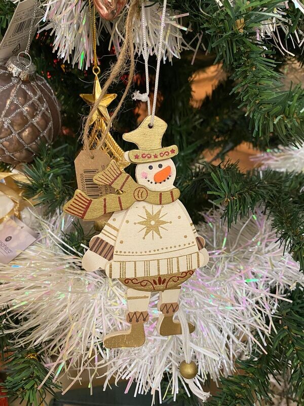 Marionnette blanche bonhomme de neige