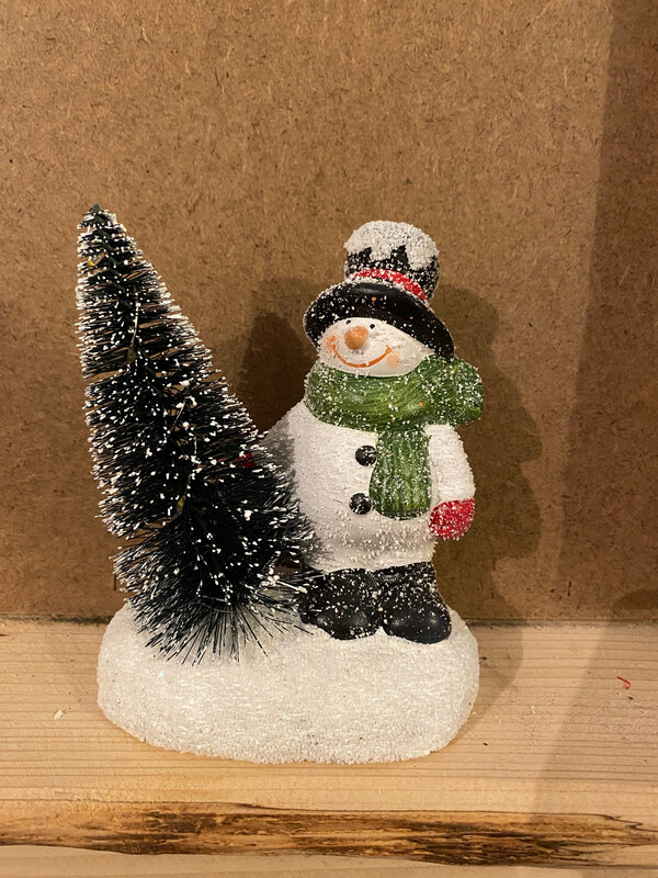Bonhomme de neige  céramique à led