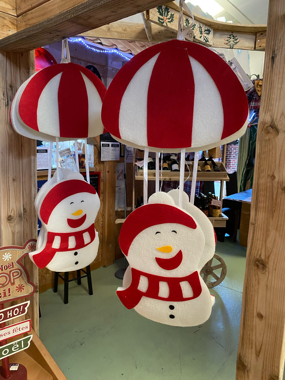 Bonhomme de neige parachute lumineux