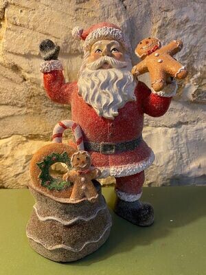 Santa avec bonhomme pain d'épices