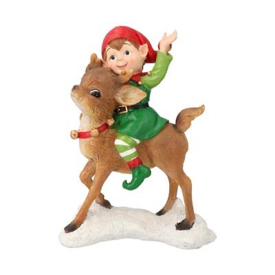 Elf sur renne gauche vert