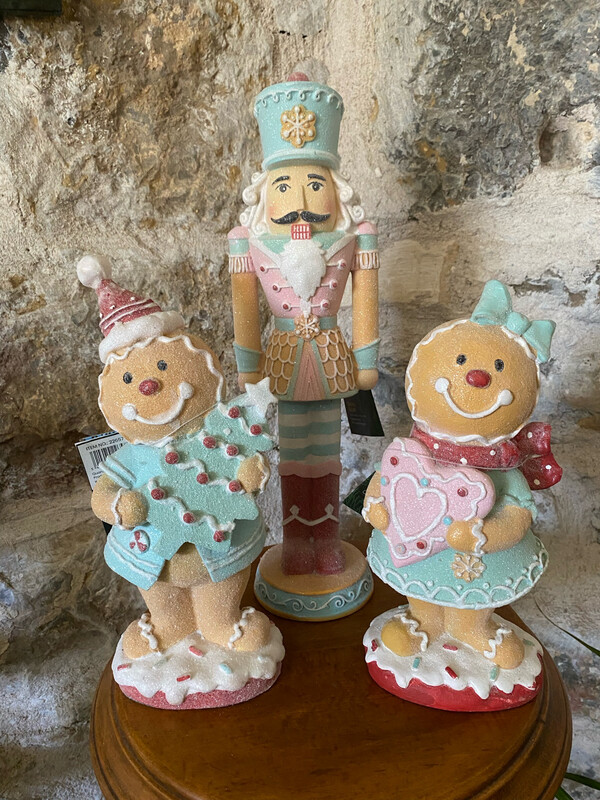 Lot de 3 personnages pain d’épices pastel