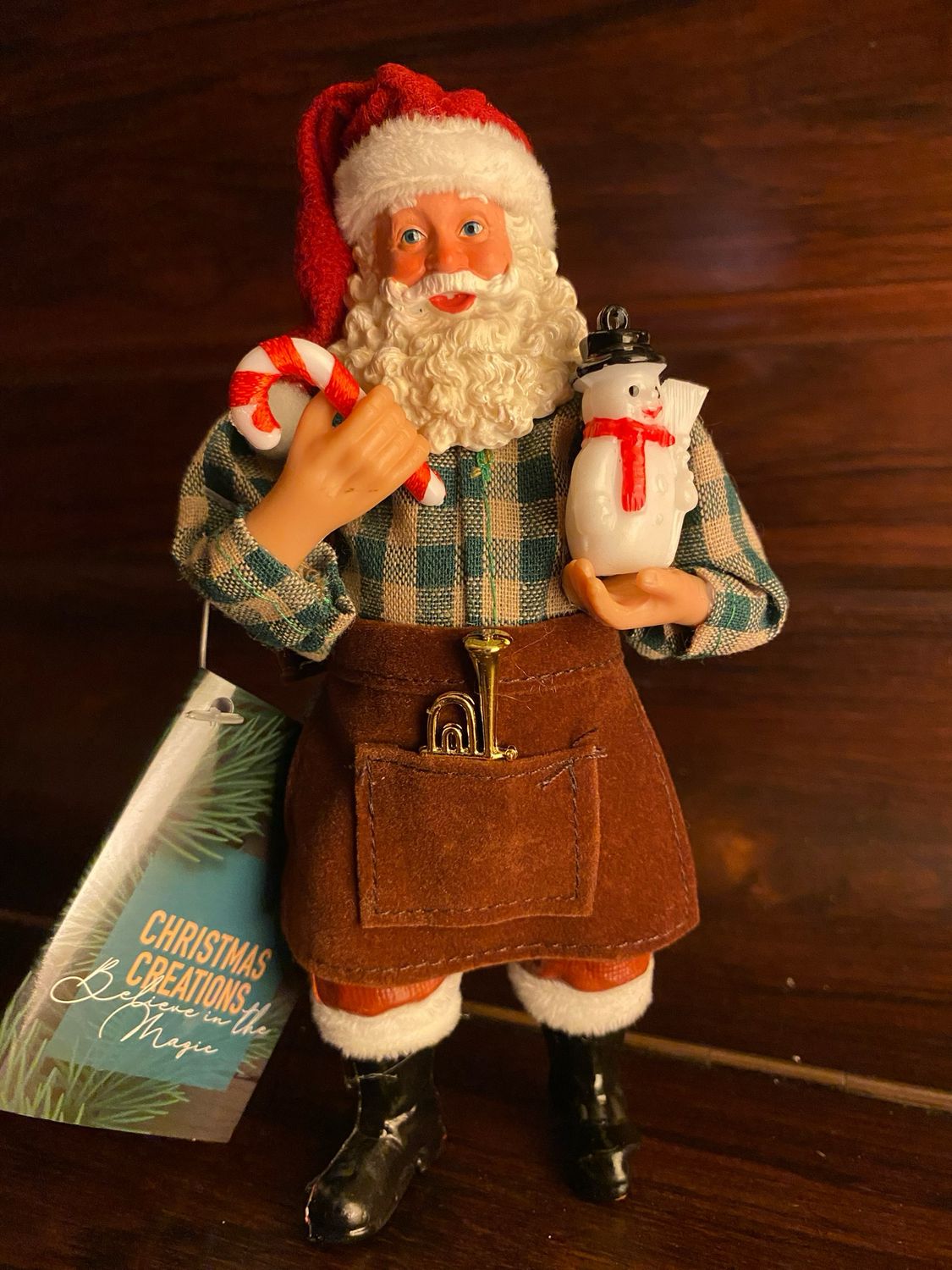 Santa bricoleur rouge 17cm