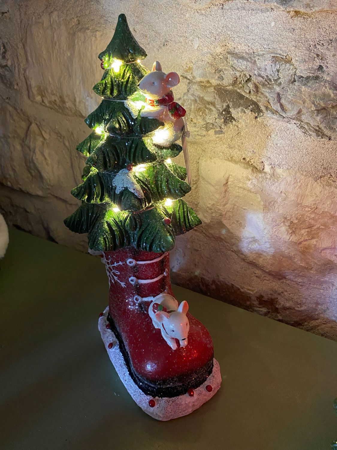 Botte décorative en sapin à Led