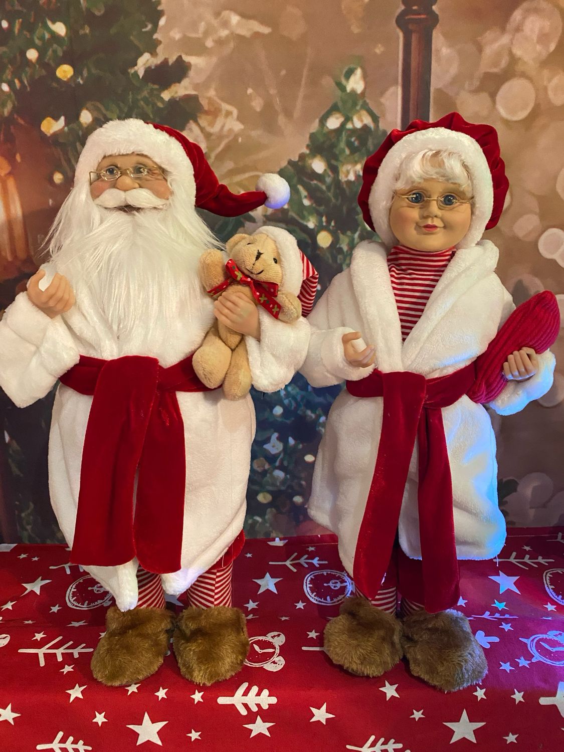 Mr & Mrs Santa Peignoir Rouge et Blanc