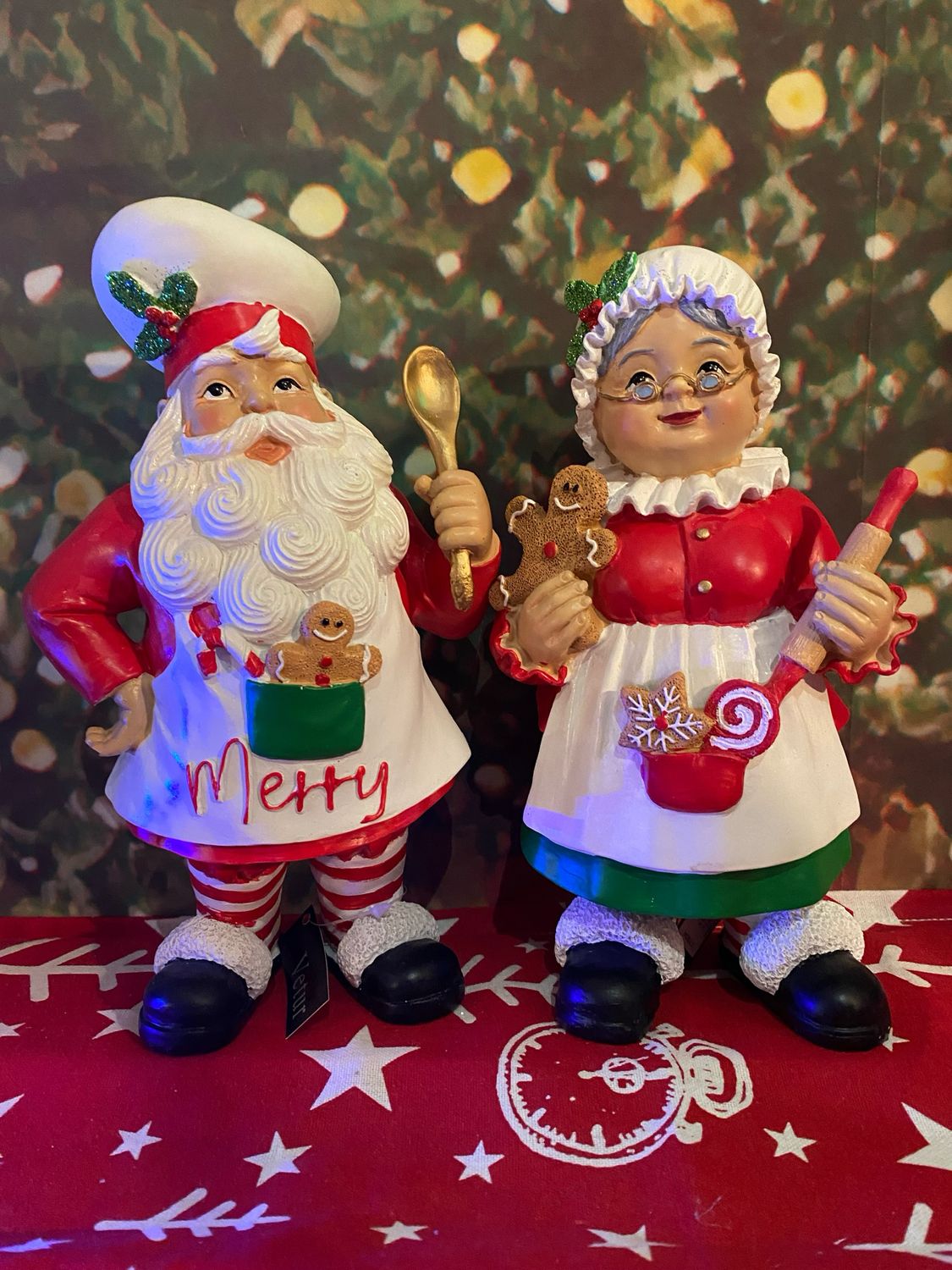 Mr & Mrs  cooking Santa
