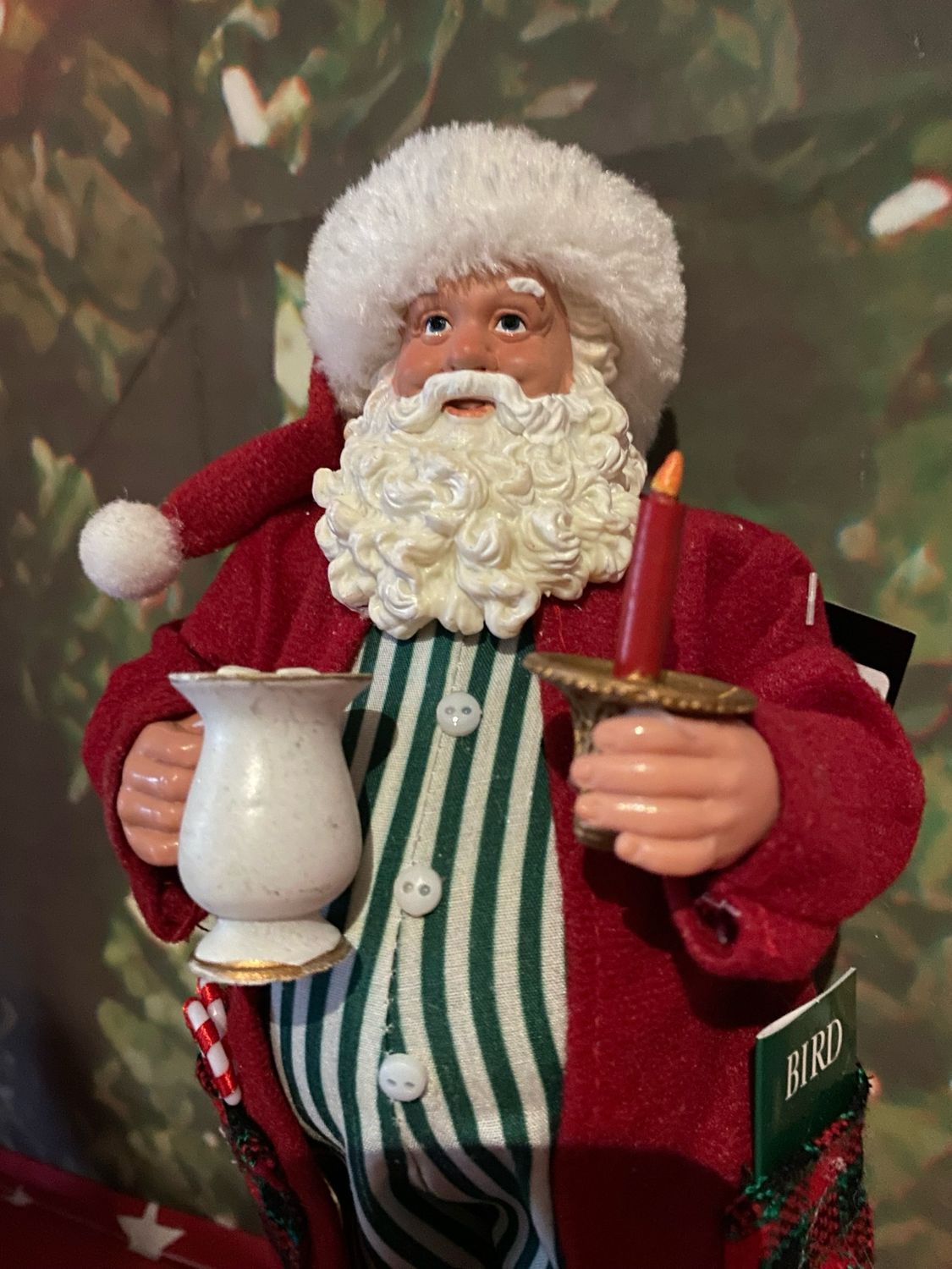 Père Noël robe de chambre et pyjama vert