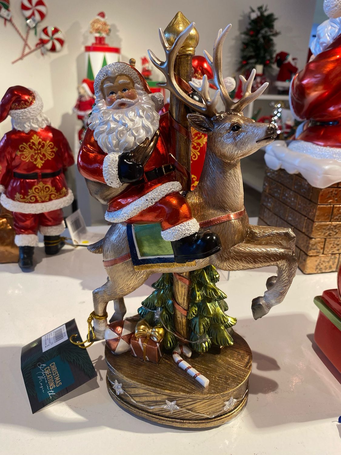 Père Noël sur renne