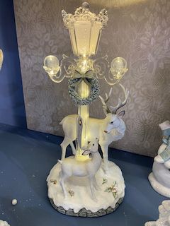 Lampadaire acrylique avec rennes à Led