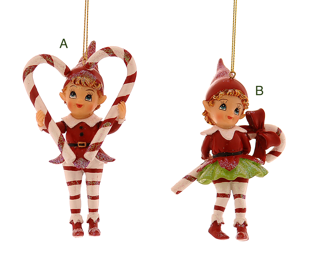 Lutin  coeur - Lutine candy cane
