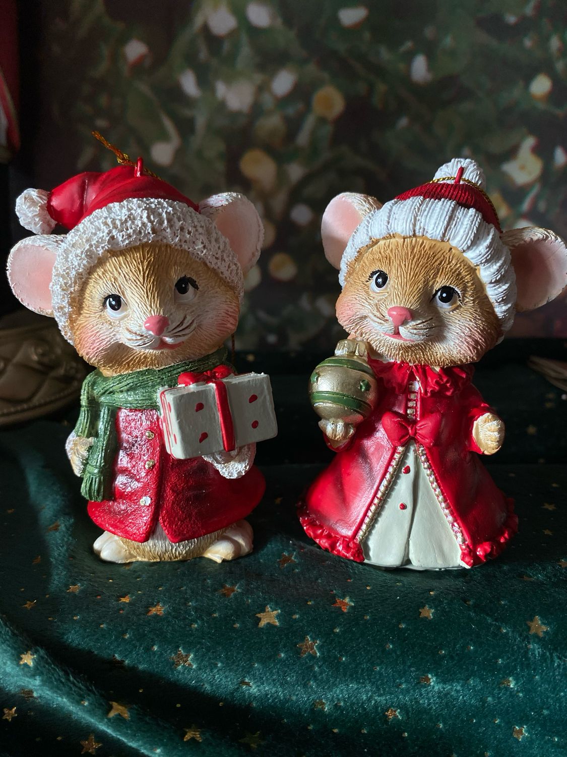 Souris fille - Souris garçon de Noël Souris fille - Souris garçon de Noël