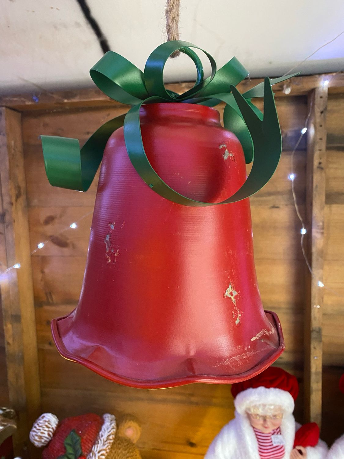 Cloche, rouge et verte, grand modèle vintage