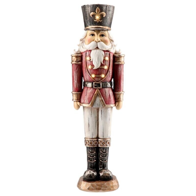Casse noisette effet bois rouge vintage 46cm