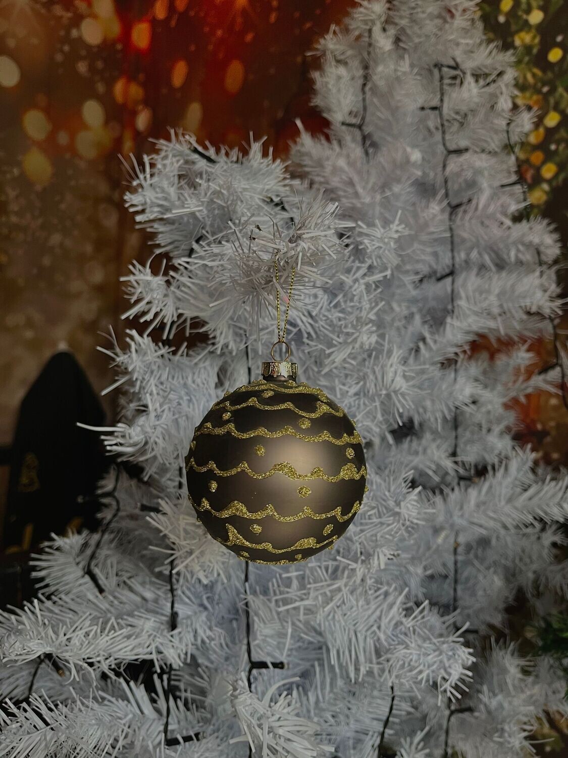 Boule gris pailleté et or Boule gris pailleté et or