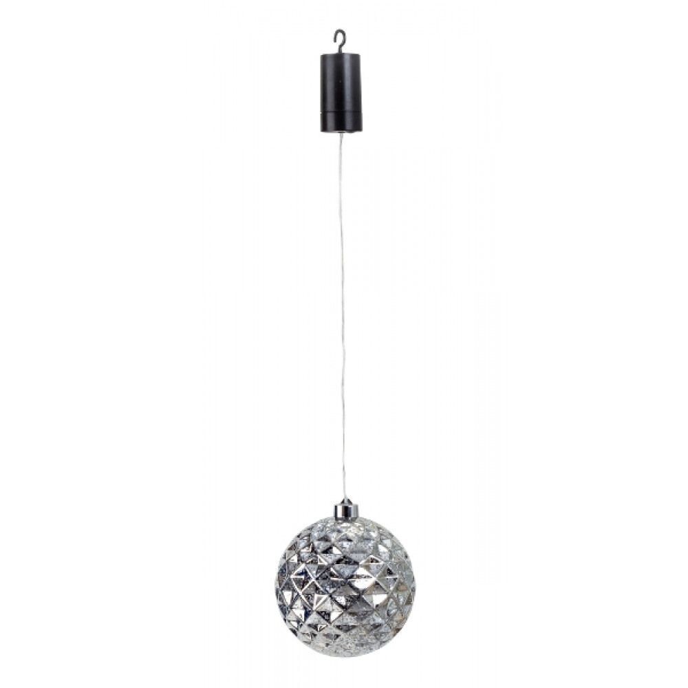 Boule de Noël argentée avec LED Boule de Noël argentée avec LED