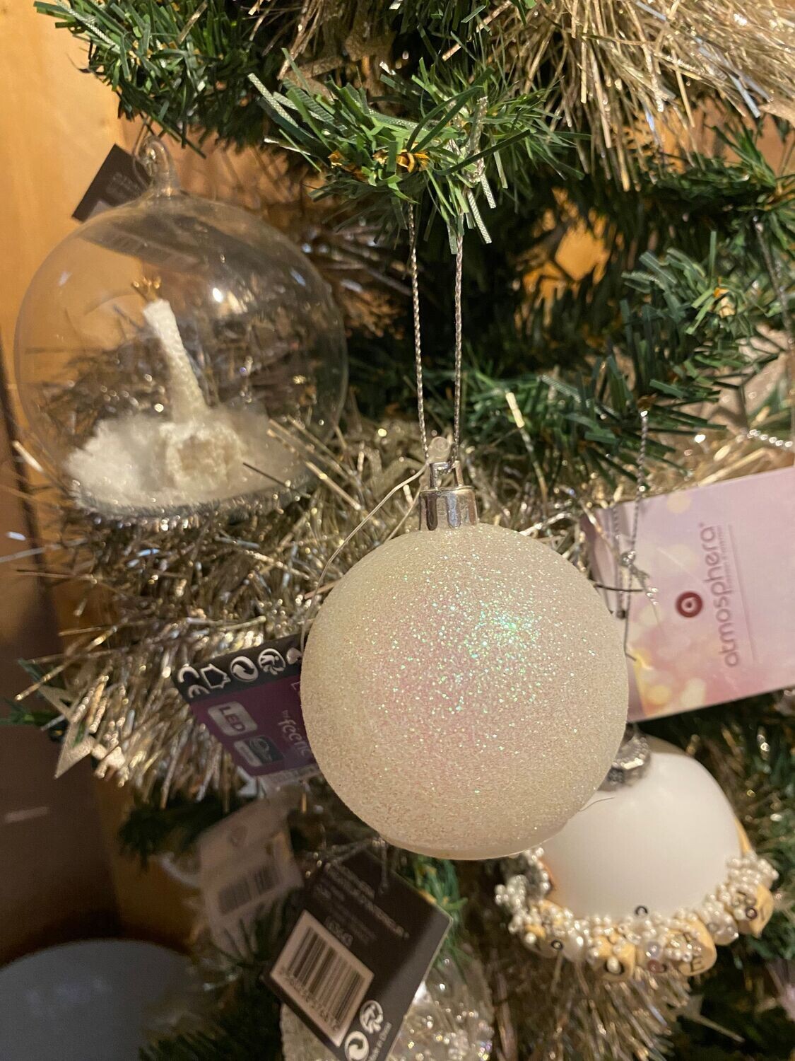 Boule de noël pailleté à variation de couleur Boule de noël pailleté à variation de couleur